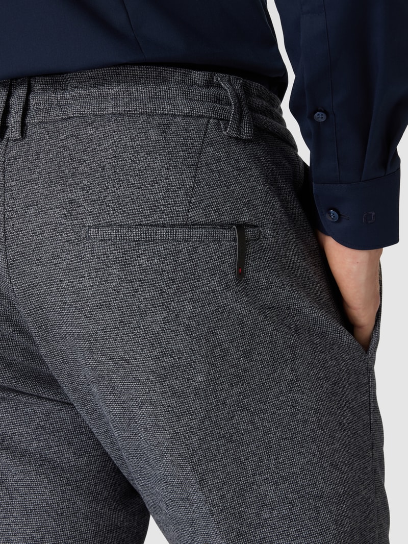 Stoffhose in melierter Optik Modell 'Juno' in marineblau