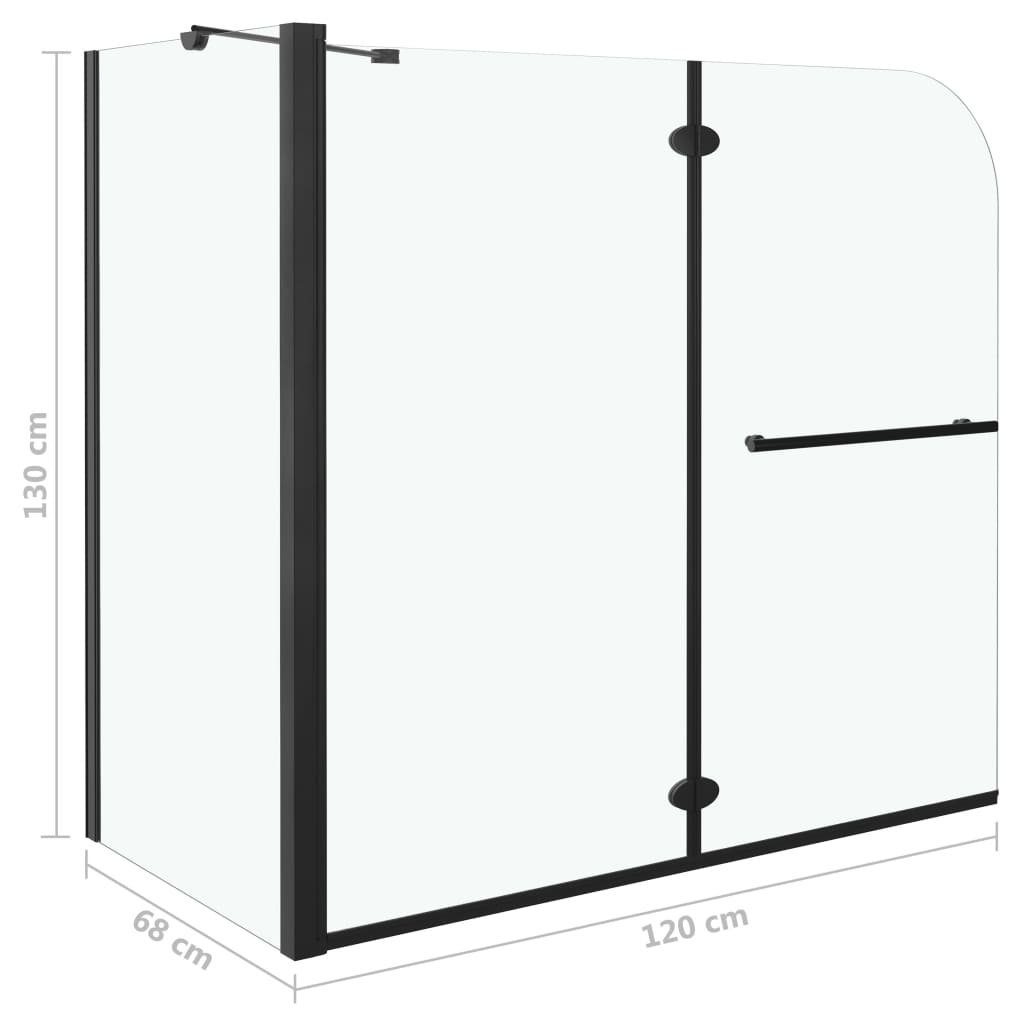 DOTMALL Badewannenaufsatz Faltwand Duschkabine, Einscheibensicherheitsglas, 2-fach
