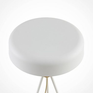 Lucande Tischleuchte Filoreta, Leuchtmittel nicht inklusive, Design, Eisen, weiß, messing gebürstet, 2 flammig, E27, Designer