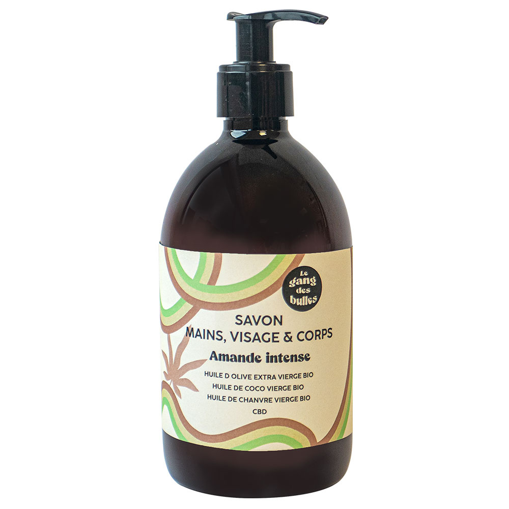 le gang des bulles Savon mains, visage & corps - amande intense - 500 ml Savon