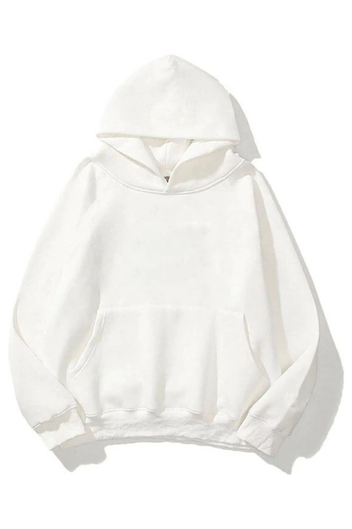 Know  Unisex-Sweatshirt mit Kapuze, weiß, mit Dreiecksbaummuster, in Übergröße