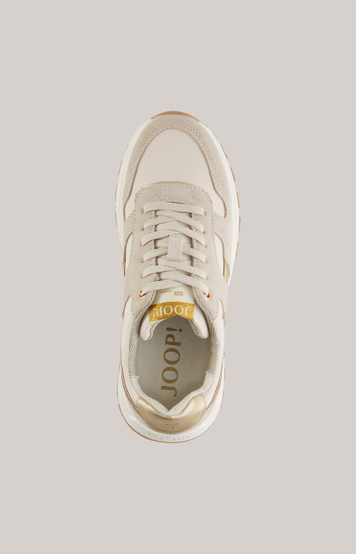 Low-Top Sneaker Specchio Misto Hanna in Beige/Gold