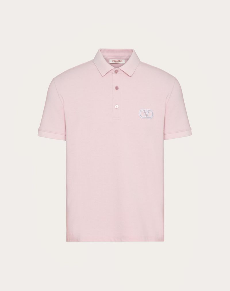 Polo de algodão piqué com patch exclusivo Vlogo