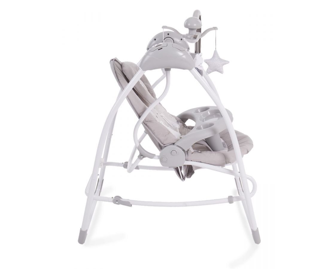 Kikkaboo Babywippe Babywippe Mia Stella 2 in 1, Schaukelstuhl Musik verstellbare Rückenlehne