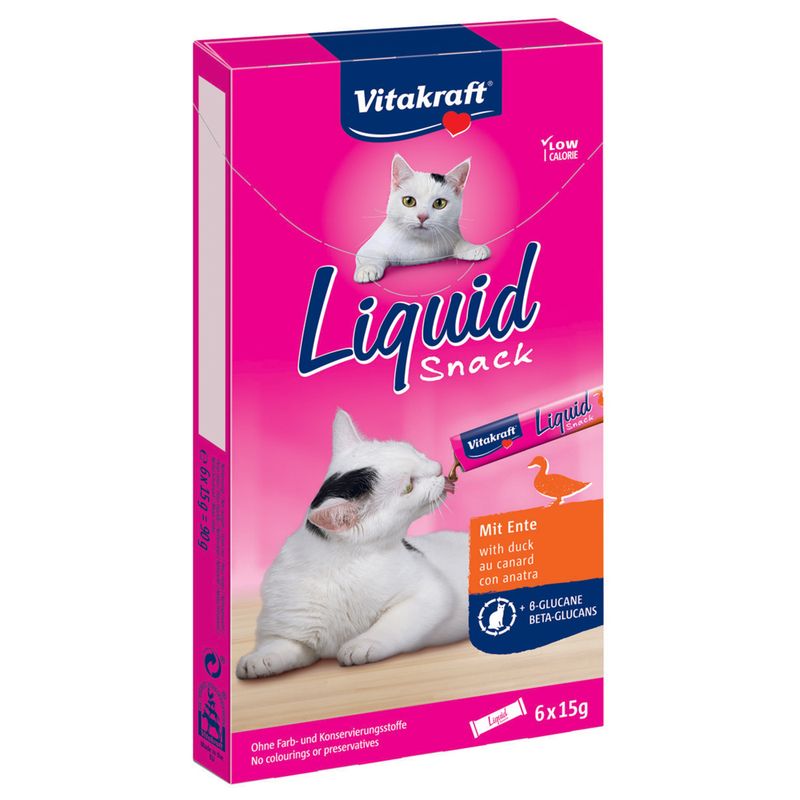 Vitakraft Cat Liquid-Snack mit Ente & ß-Glucane zu TOP-Preisen % | bitiba