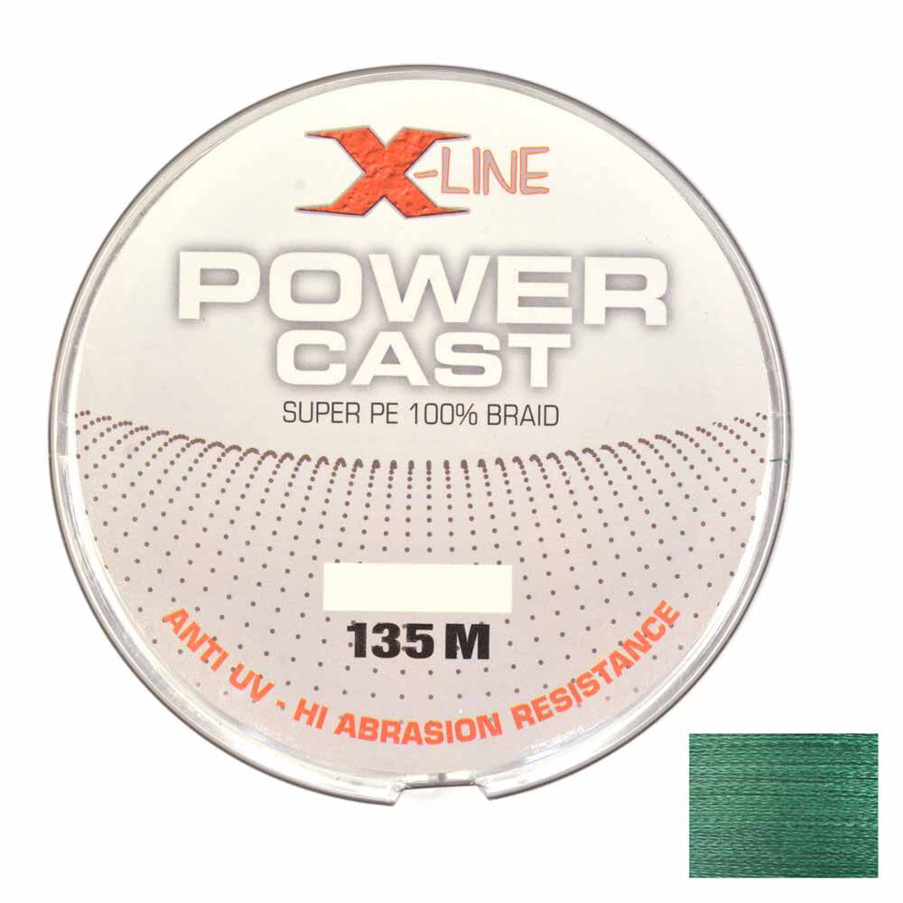 X-Line Power Cast Treccia a 4 fili verde 135 m