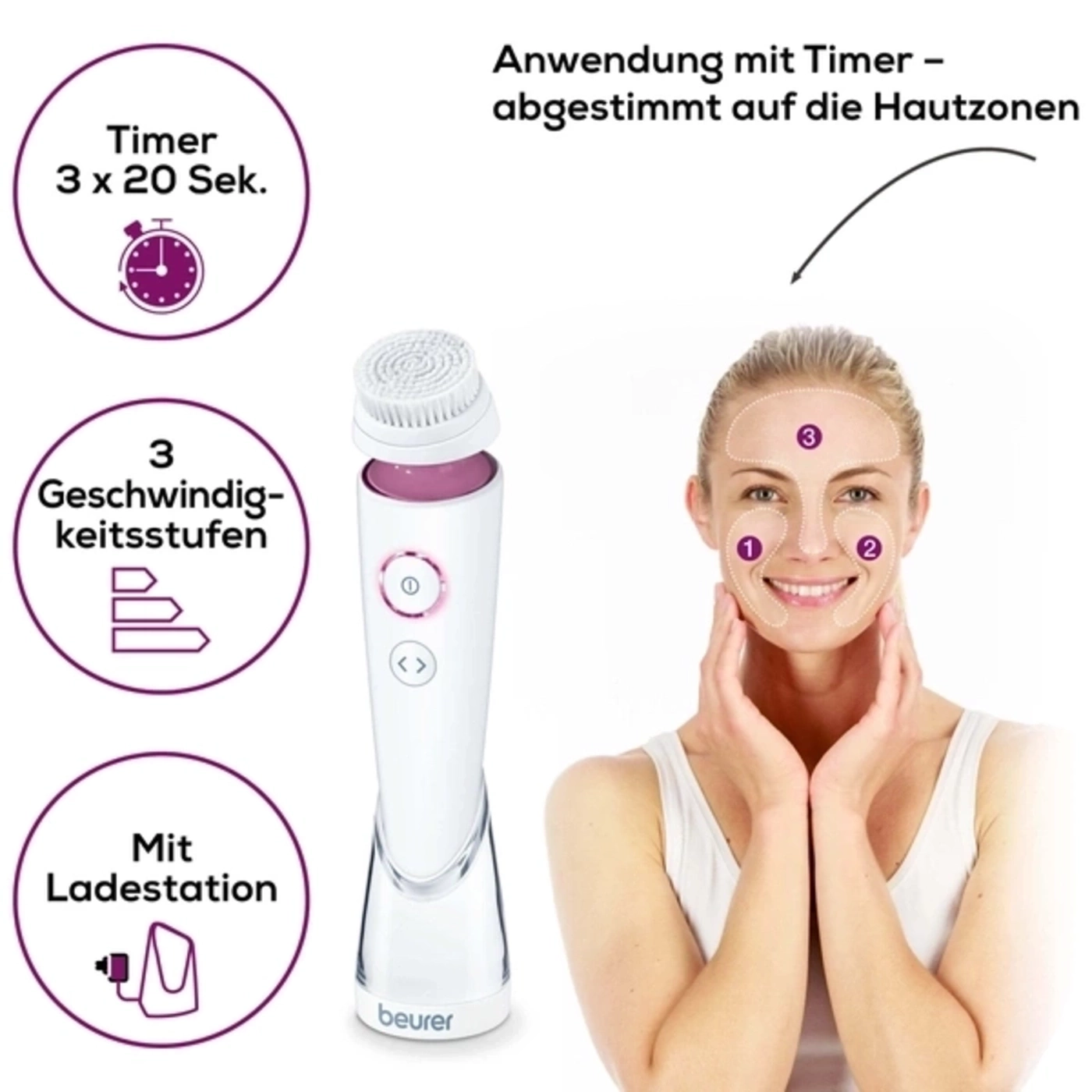 Beurer Gesichtsbürste FC 95 Pureo Deep Cleansing & HL 16 Gesichtsrasierer-Doppelte Pflege für Ihr Gesicht