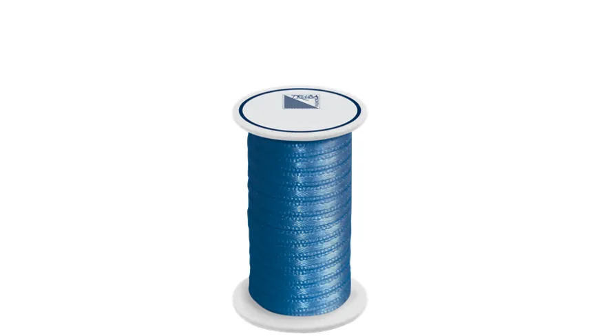 TRUBA Doppelsatinband auf Rolle 3mm x 5m blau 5 m