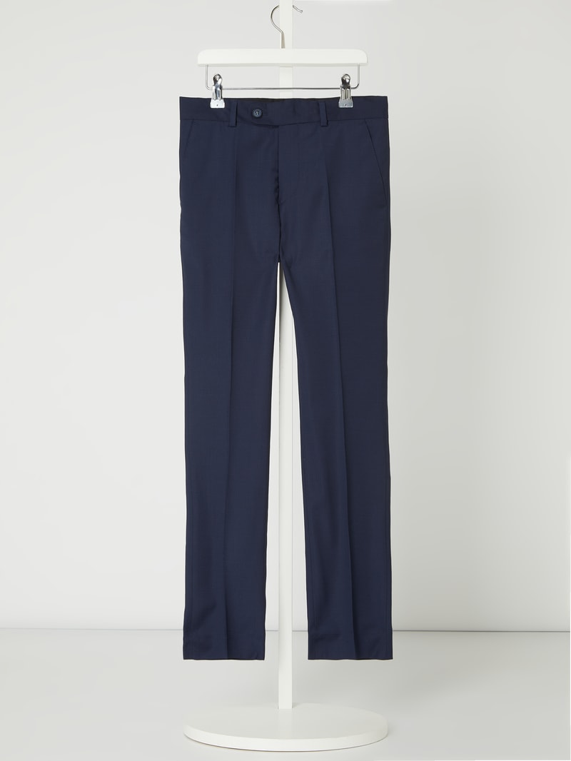 Slim Fit Chino mit Schurwoll-Anteil in blau