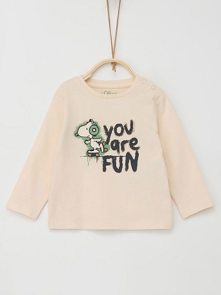 s.Oliver Longsleeve in Beige günstig kaufen