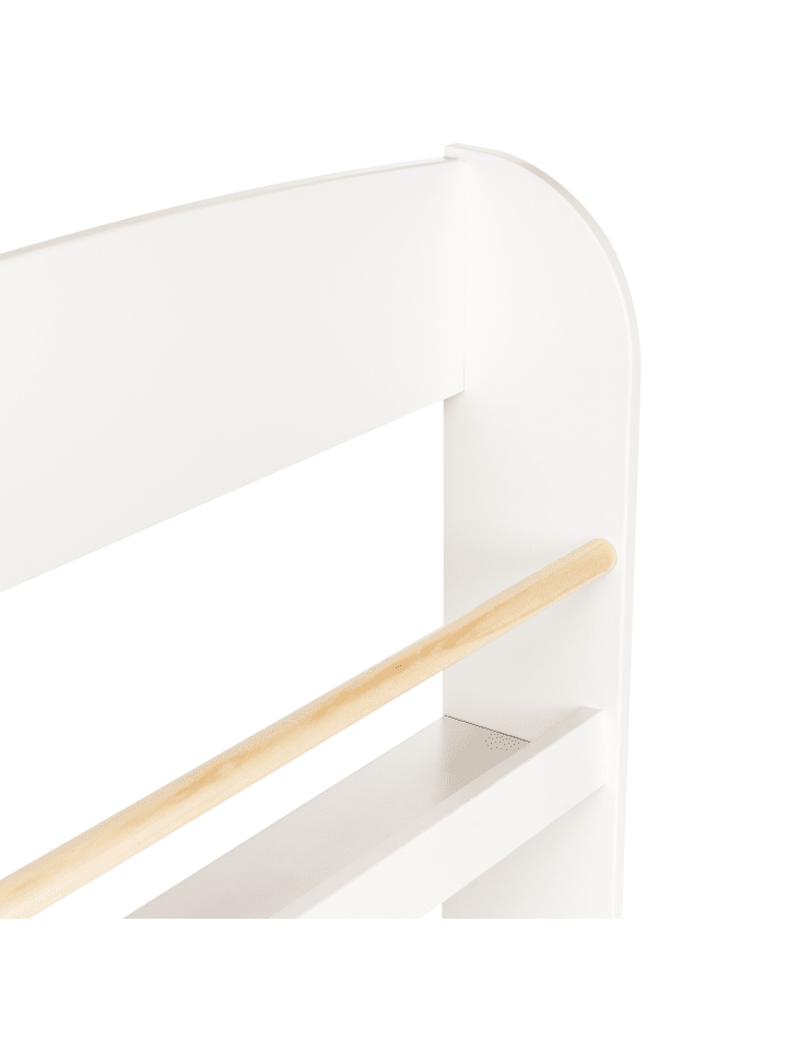 Beliani Bücherregal LILOET in Weiß/Heller Holzfarbton - (W) 60 x (H) 100 x (L) 12 cm günstig kaufen onesize