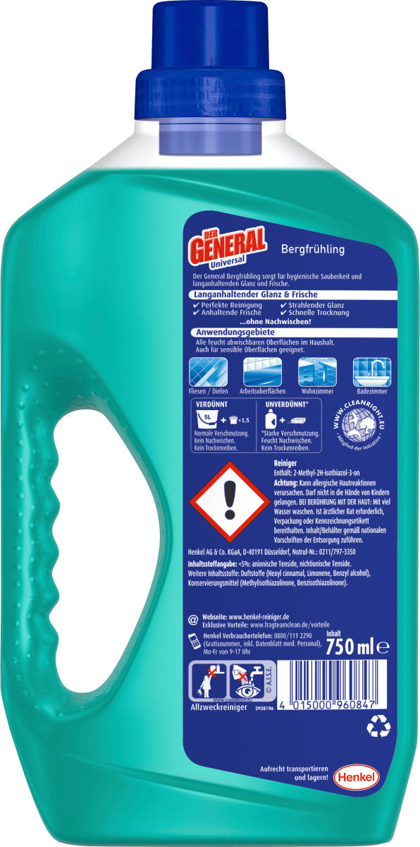 Bodenreiniger universal Bergfrühling, 750 ml