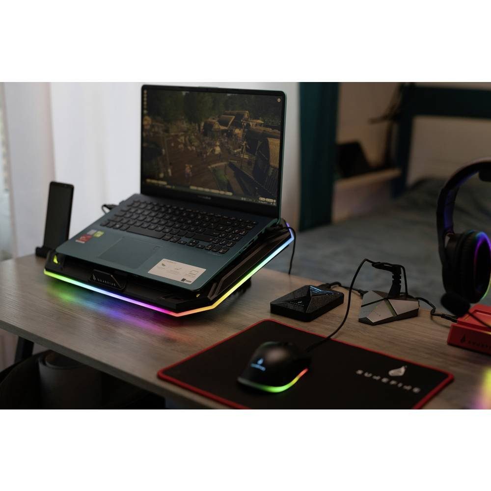 Surefire Laptoptisch SureFire Laptop-Kühler mit RGB-Beleuchtung