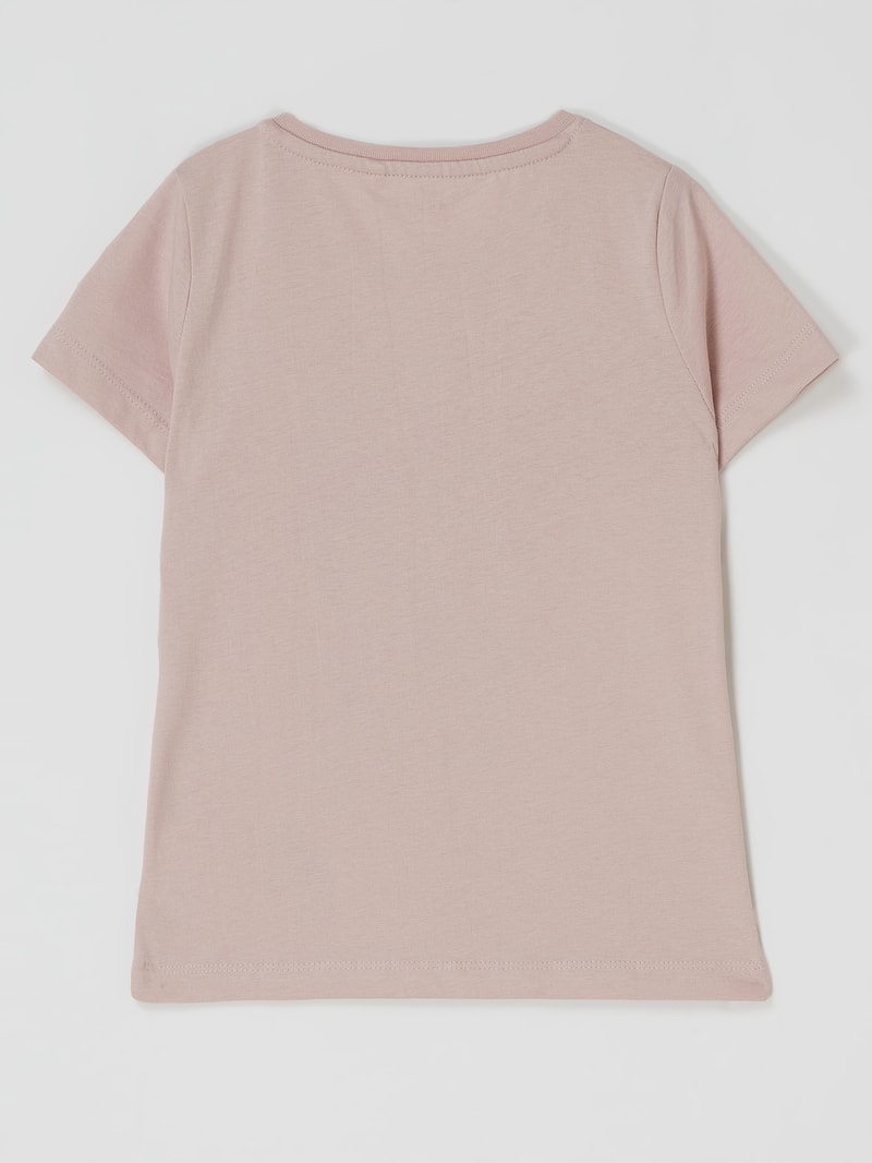T-Shirt mit Glitter-Effekt Modell 'Veen' in marineblau
