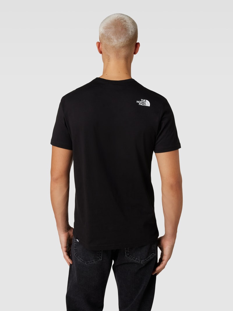 T-Shirt mit Label-Print Modell 'FINE' in schwarz
