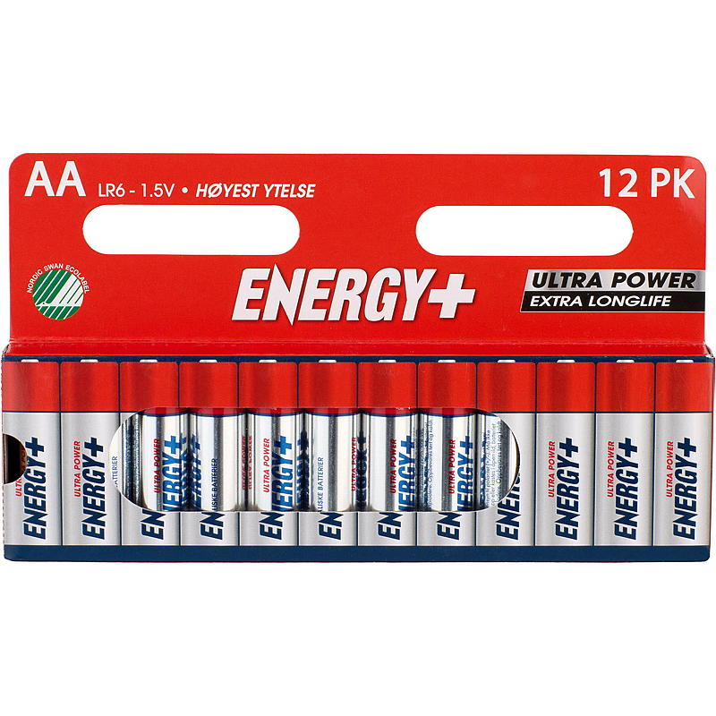 Energy Batteri AA 12-pk, ultra power, Energy