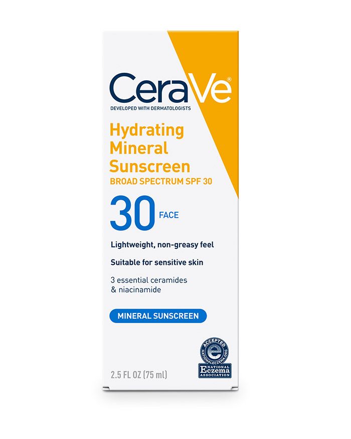 Lotion solaire minérale hydratante pour le visage SPF 30