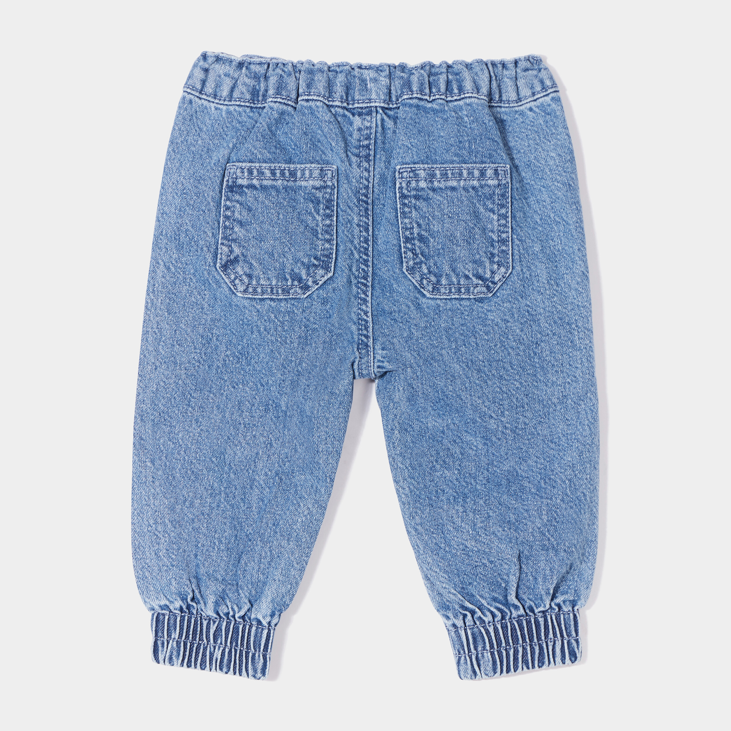 Jeans jegging taille élastiquée Creeks denim double stone bébé garçon | La Halle