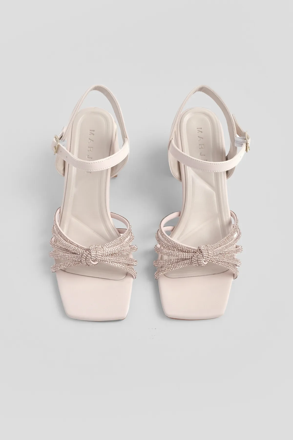 Marjin  Damen Abendschuhe mit Steinbesatz Tayla Beige