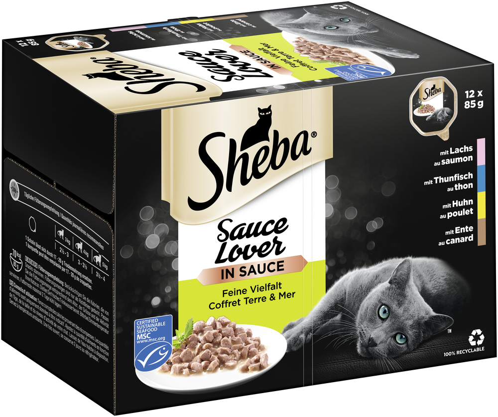 Sheba Nassfutter Sheba Sauce Lover 12x85g