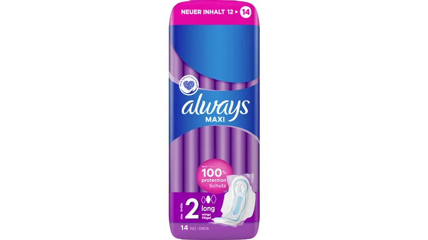 Always Maxi Damenbinden Long mit Flügeln 14ST