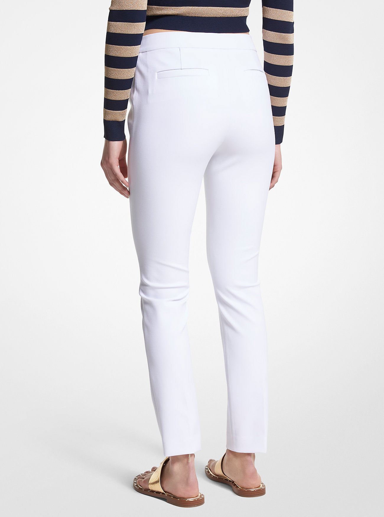 Stretch Crepe Bukser - HVITE