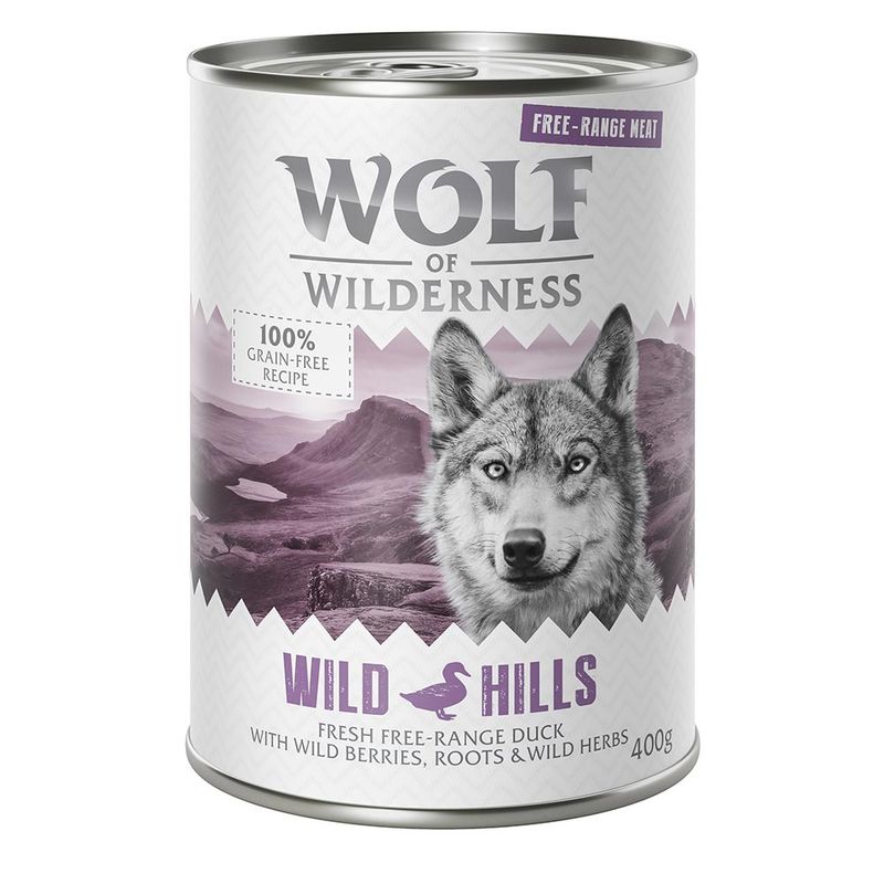 Sparpaket 12 x 400 g Wolf of Wilderness 'Freiland-Fleisch'