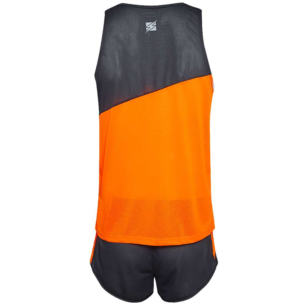 Zeus Kit Robert Herren Leichtathletik Singlet Set Trikot mit Shorts orange