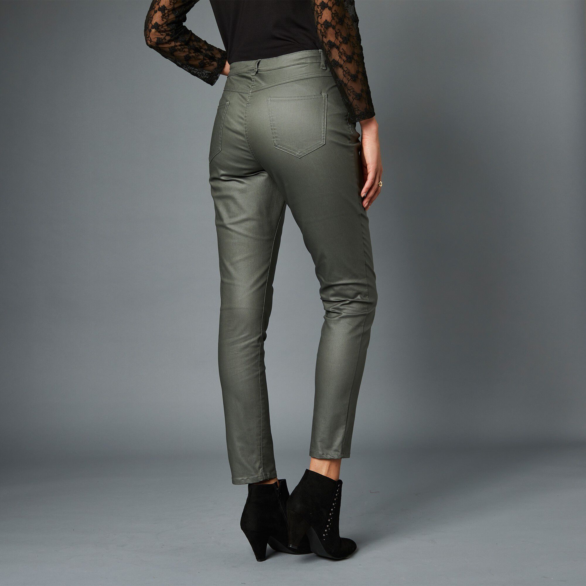 Pantalon enduit fuselé