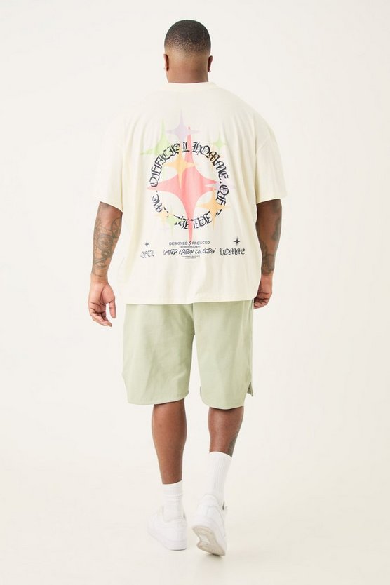 Plus gerippte Shorts
