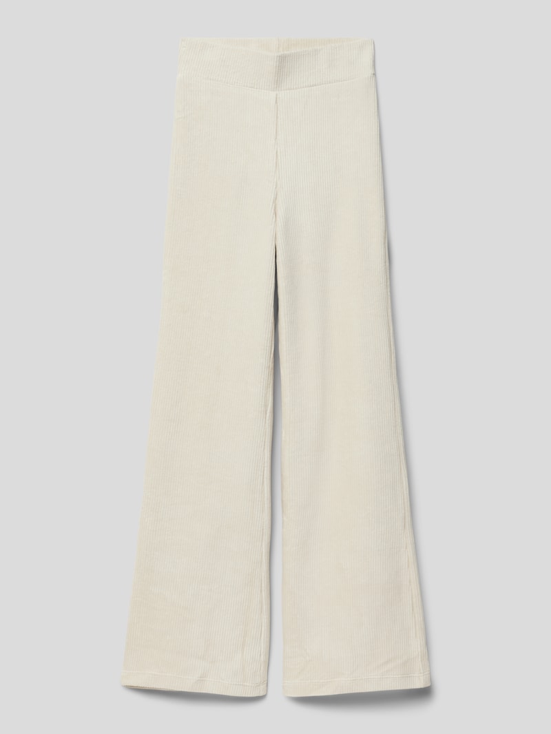 Bootcut Leggings aus Cord in offwhite