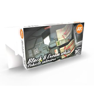 Black & Cream White Vehicle Interiors