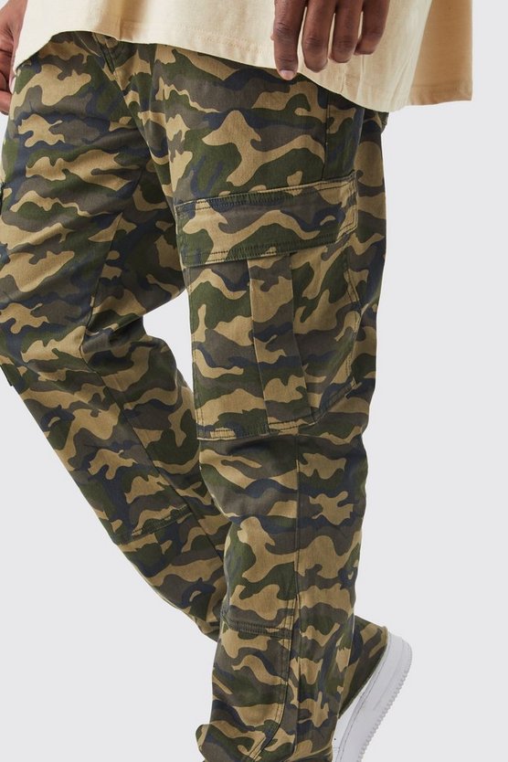 Plus Skinny Camouflage Cargo-Hose