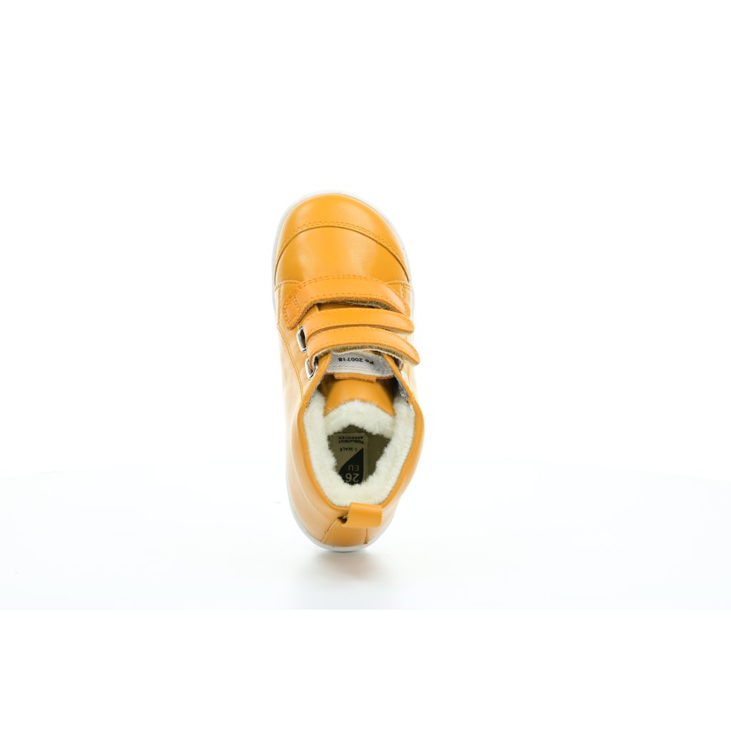 Bobux Hi Court Switch Arcitc Butterscotch (White/Smoke) gelbe gefütterten Stiefeletten