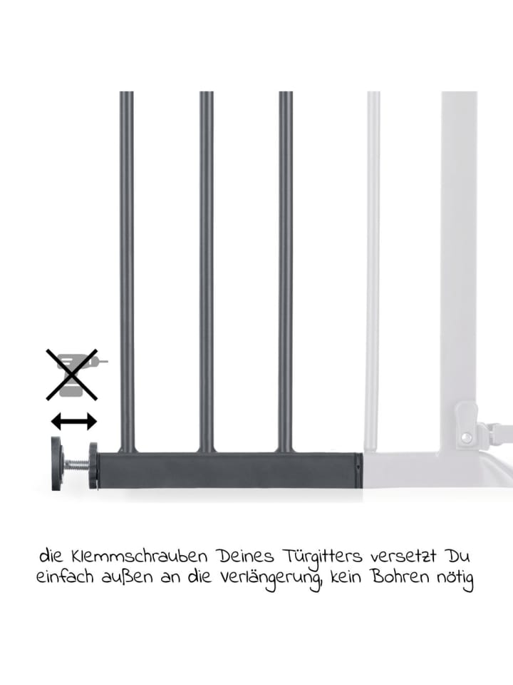 Hauck Türschutzgitter Verlängerung Safety Gate Extensions in grau günstig kaufen onesize