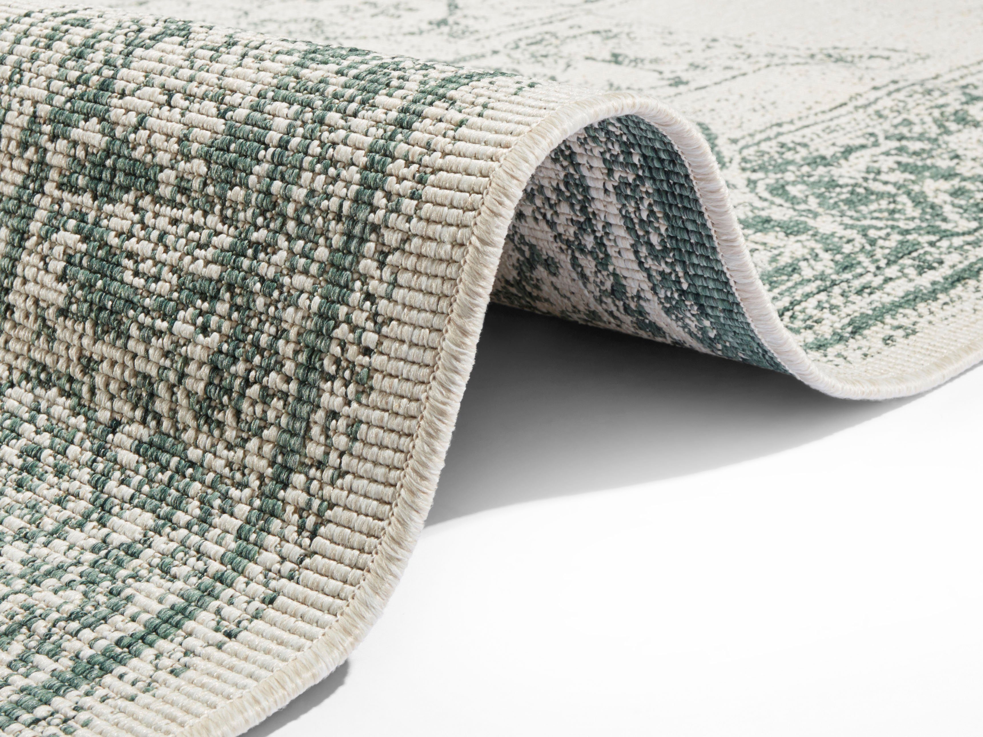 Teppich Borbon Wendeteppich, NORTHRUGS, rechteckig, Höhe: 5 mm, In-& Outdoor, Wetterfest, Balkon, Garten, Wohnzimmer, Wasserfest