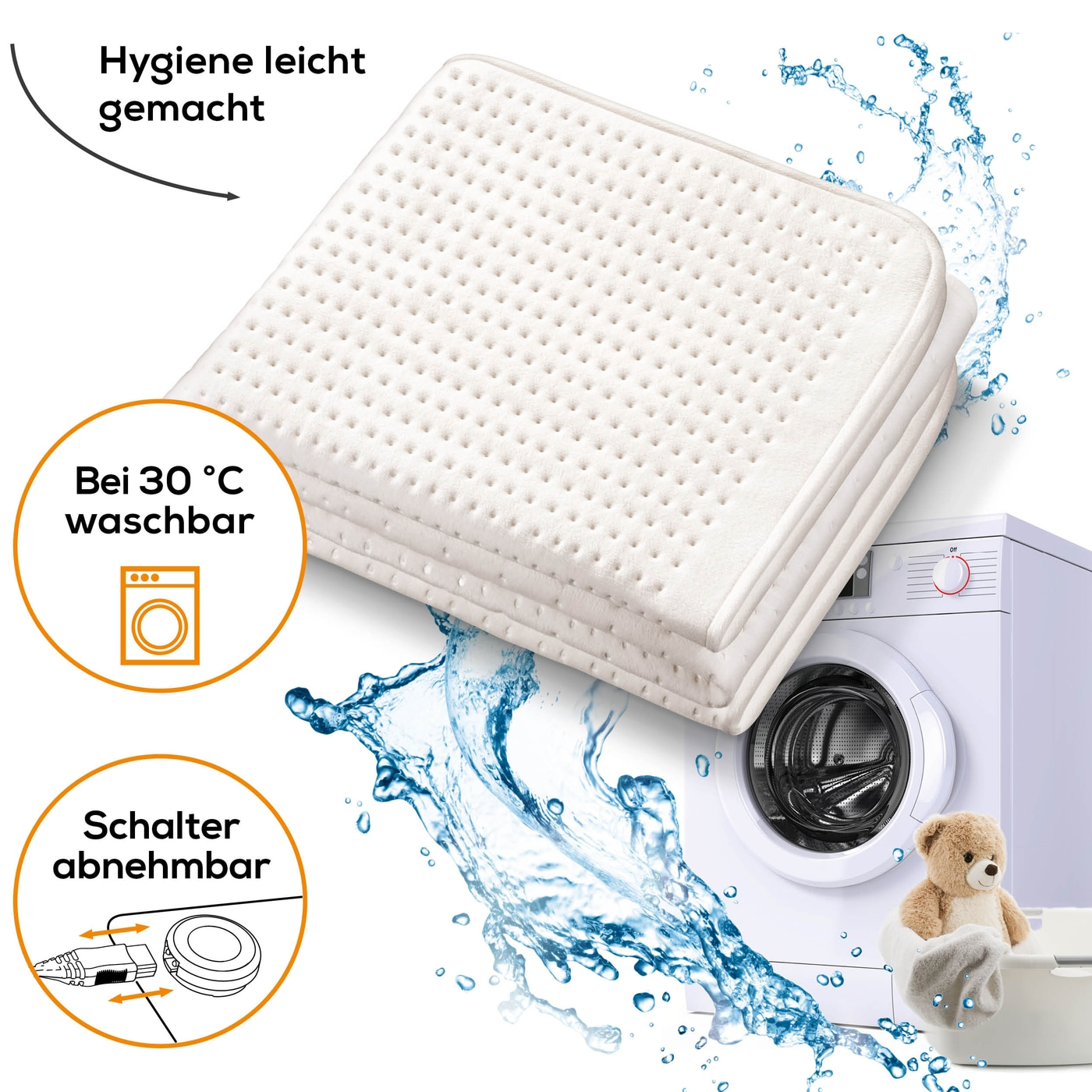 Beurer Spann-Wärmeunterbett UB 100 Cosy-Flauschfaser Wärmeunterbett mit Rückschaltautomatik & 2 Wärmezonen - 200 x 100 cm