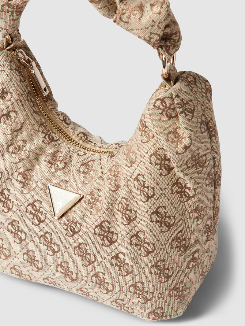 Handtasche mit Label-Details Modell 'VELINA' in gold
