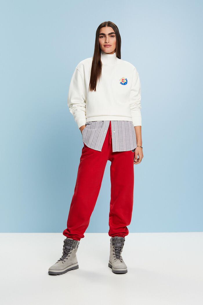 Logo-Sweatshirt mit Stehkragen