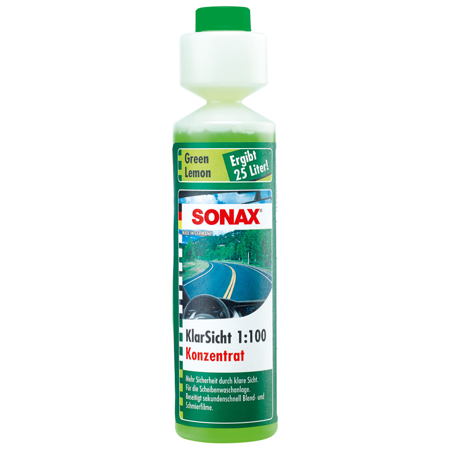 SONAX 386141 KlarSicht 1:100 Konzentrat Green Lemon 250 ml - ATU