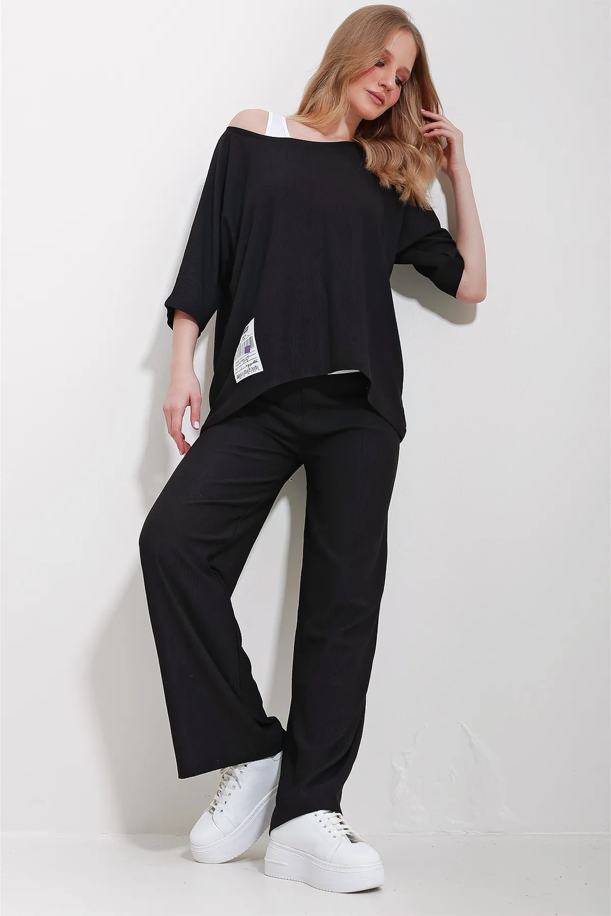 Trend Alaçatı Stili  Zweiteiler - Schwarz - Regular Fit