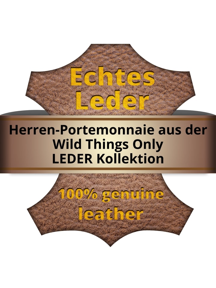 Wild Things Only Portemonnaie Leder ca. 11cm breit ca. 8cm hoch günstig kaufen onesize