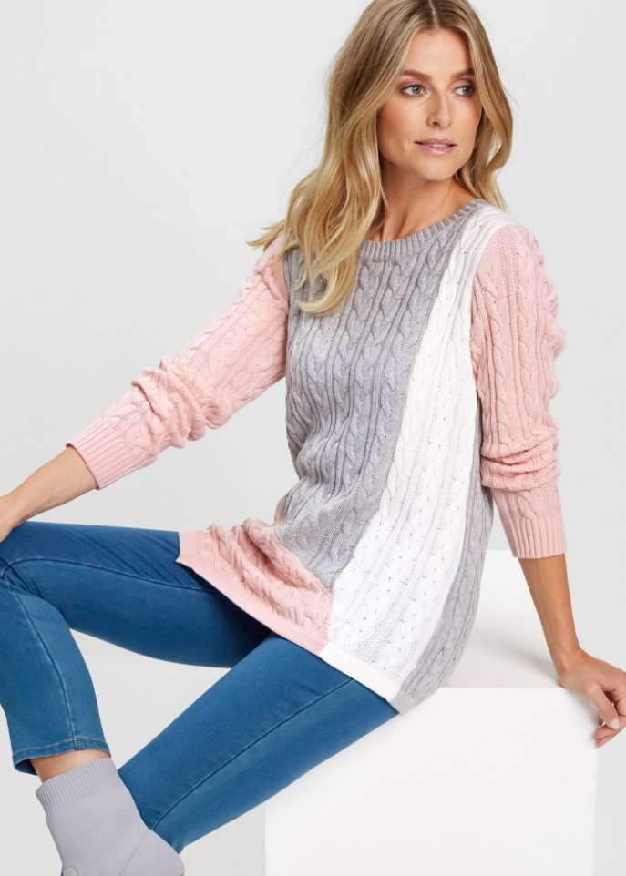 Pullover mit Zopfmuster