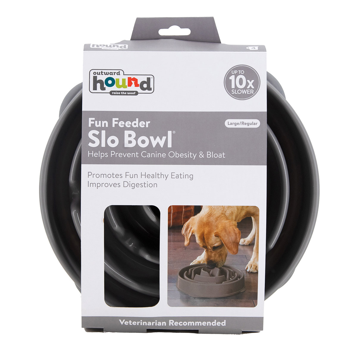 Fun Feeder Slo Bowl Anti Schling Drop Grey kaufen bei ZooRoyal