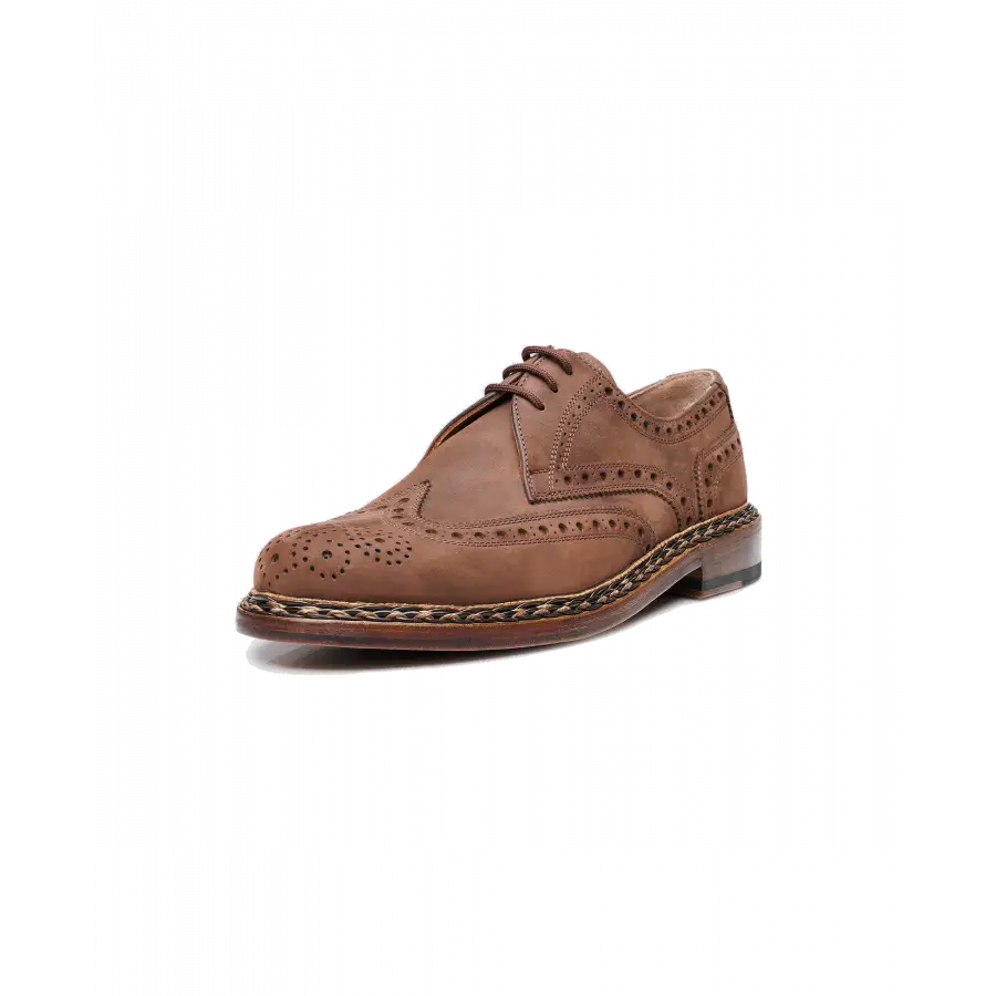Heinrich Dinkelacker - Businessschuhe Derby BUDA FULL-BROGUE J Fettnubuk - braun