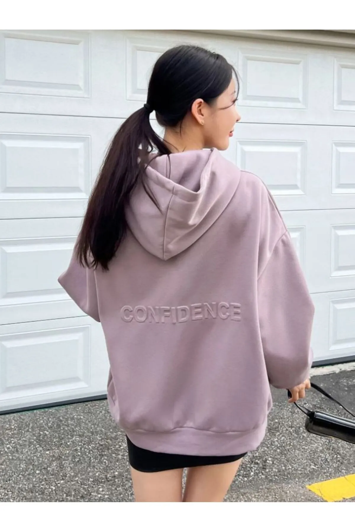 Know  Damen-Sweatshirt „Confidence“ mit Kapuze in Flieder und Lila