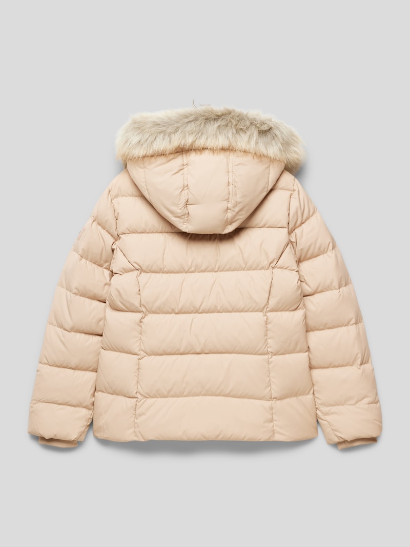Steppjacke mit Label-Stitching in stein