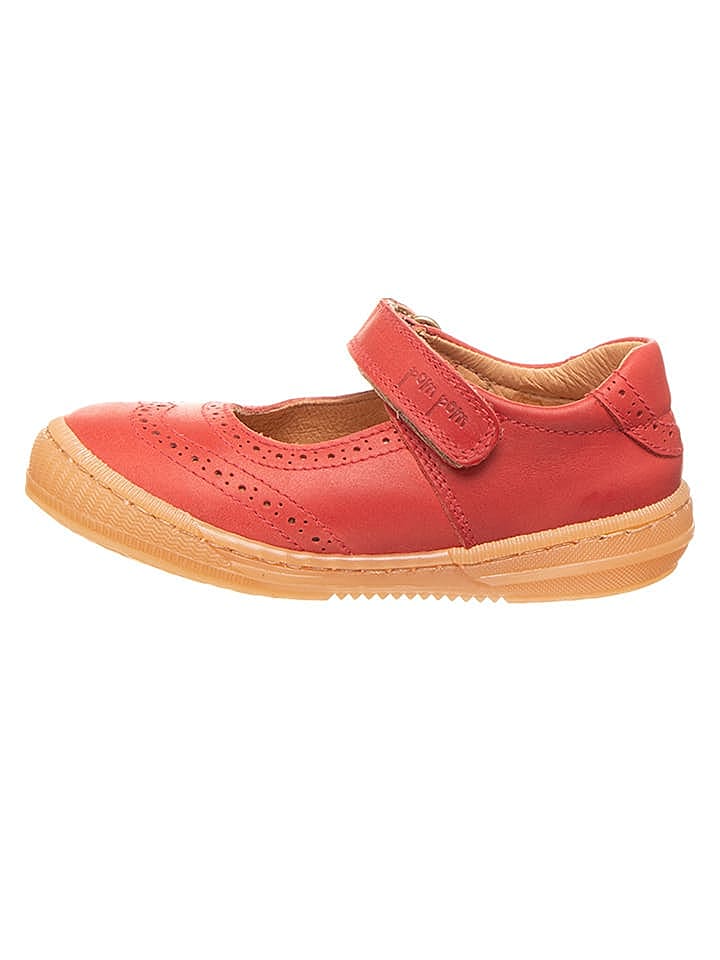 POM POM Leder-Spangenballerinas in Rotbraun günstig kaufen 31