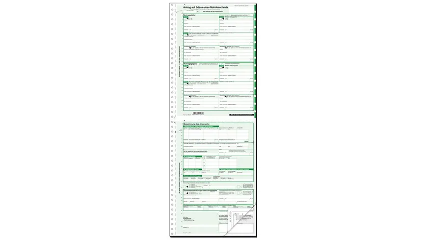sigel Mahnbescheid MA441 A4