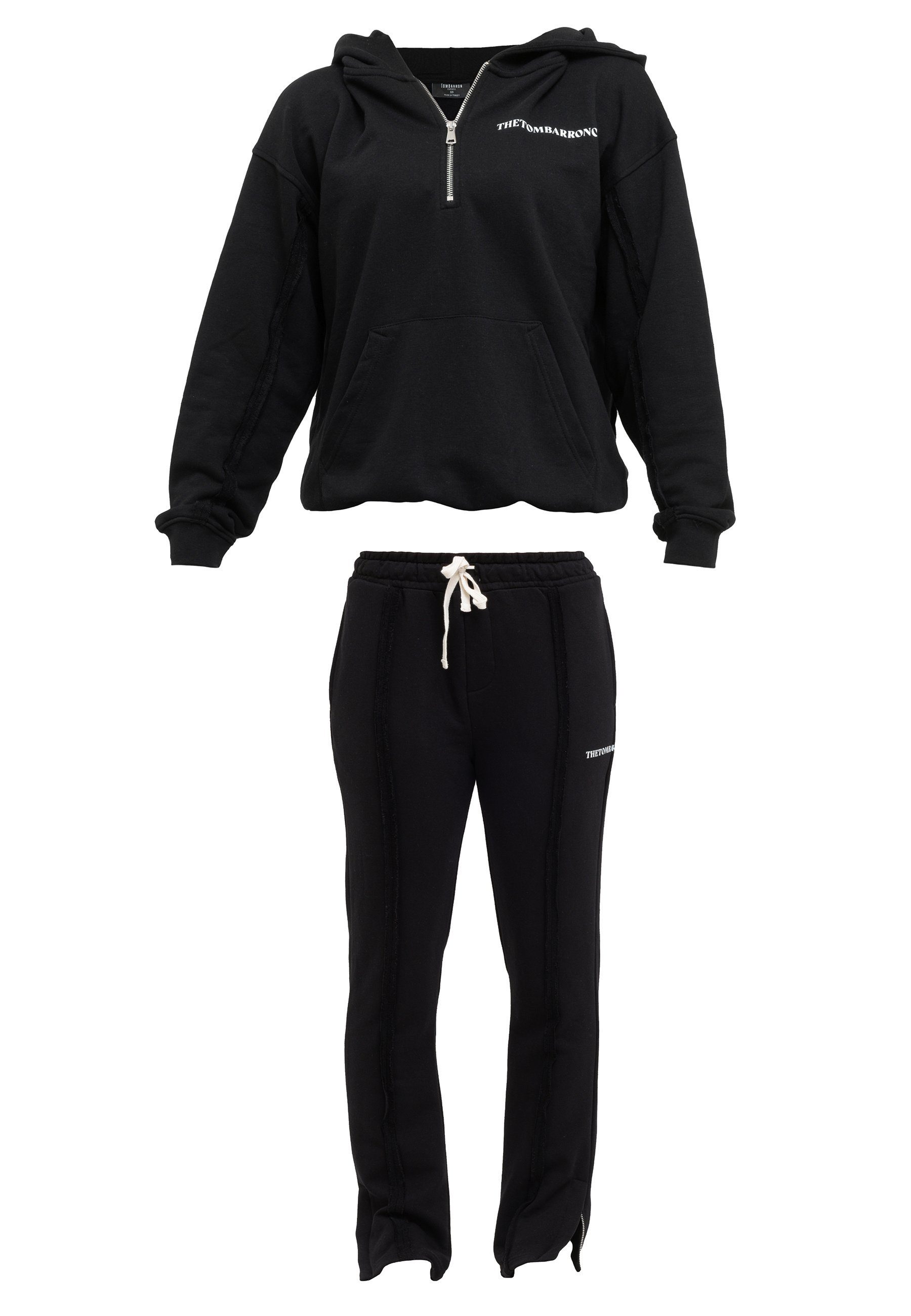 Tom Barron Freizeitanzug TOM BARRON WOMEN OVERSIZE HALF ZIPPER CASUAL SWEATSHIRT AND PANT SET, mit sportivem Design